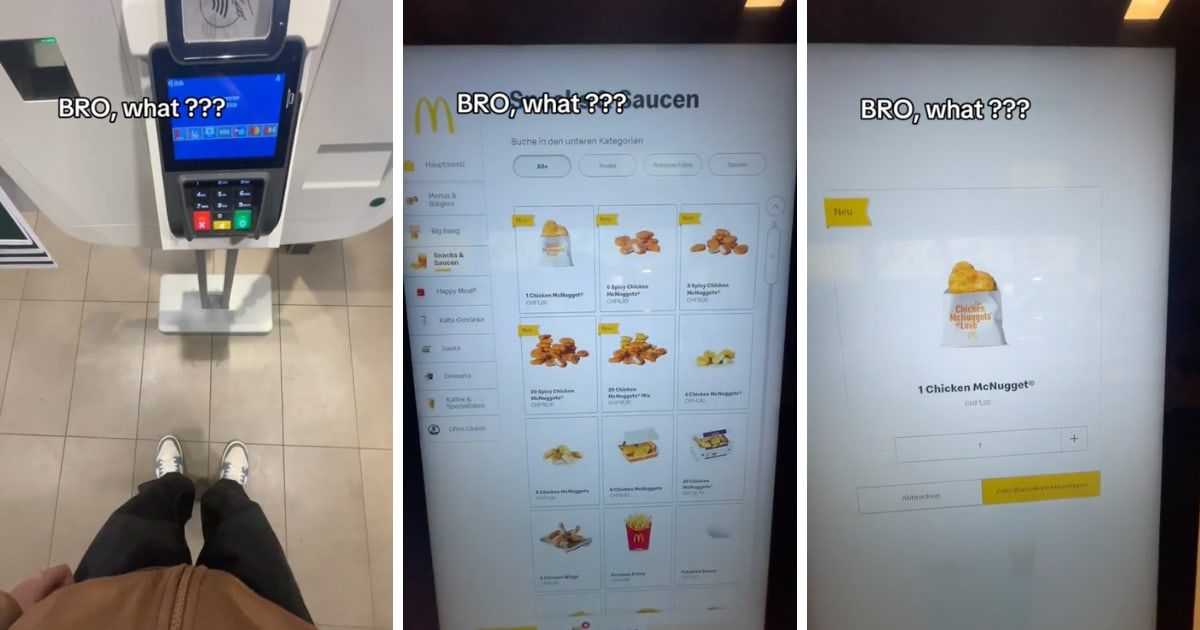 How much does a single chicken nugget in Switzerland cost?